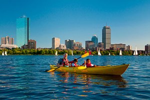 Paddling on the Charles